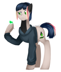 Size: 1446x1700 | Tagged: safe, artist:xanderserb, oc, oc only, earth pony, pony, clothes, commission, hoodie, simple background, solo, white background
