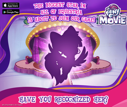 Size: 940x788 | Tagged: safe, gameloft, songbird serenade, pony, g4, my little pony: the movie, female, headworn microphone, solo