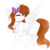 Size: 1024x1024 | Tagged: safe, artist:cinnamontee, oc, oc only, oc:serenity, pegasus, pony, bow, female, mare, one eye closed, simple background, solo, transparent background, wink