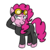 Size: 265x264 | Tagged: safe, artist:patwhit01, pinkie pie, earth pony, pony, g4, catsuit, clothes, crossover, female, simple background, sneaking suit, solo, transparent background, undertale