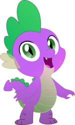 Size: 565x938 | Tagged: safe, alternate version, artist:frownfactory, spike, dragon, g4, my little pony: the movie, .svg available, baby, baby dragon, cute, fangs, green eyes, happy, looking at you, male, open mouth, simple background, smiling, solo, spikabetes, svg, transparent background, vector