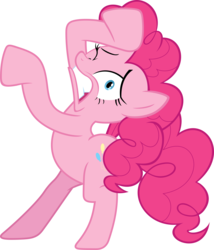 Size: 5140x6000 | Tagged: safe, artist:some-pony-vectors, pinkie pie, earth pony, pony, g4, too many pinkie pies, .svg available, absurd resolution, bipedal, female, mare, one eye closed, simple background, solo, transparent background, vector