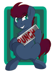 Size: 2132x3028 | Tagged: safe, artist:beardie, oc, oc only, oc:punch sideiron, earth pony, pony, badge, high res