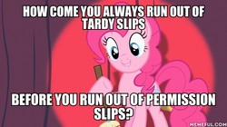 Size: 600x337 | Tagged: safe, edit, edited screencap, screencap, pinkie pie, earth pony, pony, baby cakes, g4, image macro, male, meme, memeful.com, the simpsons