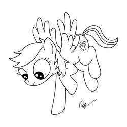 Size: 767x768 | Tagged: safe, artist:pizzamovies, oc, oc only, oc:heart star, pegasus, pony, flying, simple background, smiling