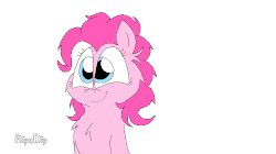 Size: 500x280 | Tagged: safe, artist:kdbrony, derpibooru exclusive, pinkie pie, earth pony, pony, g4, animated, chest fluff, cute, diapinkes, excited, female, flipaclip, fluffy, frame by frame, gif, happy, shrunken pupils, smiling, solo, squee