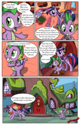 Size: 900x1389 | Tagged: safe, artist:sirzi, spike, twilight sparkle, alicorn, dragon, pony, comic:talisman for a pony, g4, comic, golden oaks library, jackie chan adventures, twilight sparkle (alicorn)