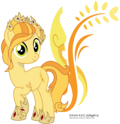 Size: 4796x4968 | Tagged: safe, artist:jhayarr23, part of a set, oc, oc only, oc:kwankao, pony, project seaponycon, absurd resolution, female, mare, nation ponies, ponified, raised hoof, simple background, solo, thailand, transparent background