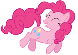 Size: 5902x4196 | Tagged: safe, artist:unfiltered-n, pinkie pie, earth pony, pony, a bird in the hoof, g4, absurd resolution, eyes closed, female, happy, mare, simple background, solo, transparent background, vector
