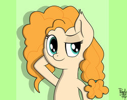 Size: 1440x1138 | Tagged: safe, artist:php142, pear butter, earth pony, pony, g4, the perfect pear, bipedal, cute, female, looking at you, smiling, solo