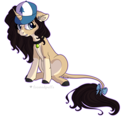 Size: 999x951 | Tagged: safe, artist:frostedpuffs, oc, oc only, pony, unicorn, cap, female, floppy ears, hat, mare, simple background, sitting, solo, transparent background