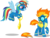 Size: 3303x2539 | Tagged: safe, artist:frownfactory, rainbow dash, spitfire, pegasus, pony, g4, my little pony: friendship is magic, parental glideance, .svg available, clothes, female, goggles, high res, show accurate, simple background, svg, transparent background, uniform, vector, wonderbolts, wonderbolts uniform