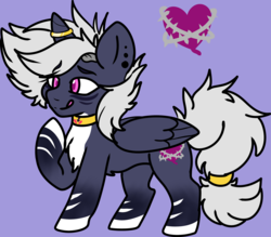 Size: 2909x2547 | Tagged: safe, artist:kat-astrophiic, oc, oc only, oc:cosmic karma, alicorn, pony, alicorn oc, cute, faux alicorn, high res, male, piercing, solo