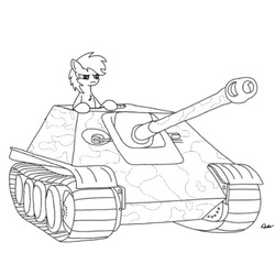 Size: 667x667 | Tagged: safe, artist:pizzamovies, oc, oc only, oc:pizzamovies, pony, camouflage, german, jagdpanther, simple background, solo, tank (vehicle), world war ii