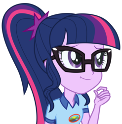 Size: 2968x3001 | Tagged: safe, artist:cloudy glow, sci-twi, twilight sparkle, equestria girls, g4, my little pony equestria girls: legend of everfree, .ai available, .svg available, clothes, cute, female, glasses, high res, simple background, smiling, solo, transparent background, twiabetes, vector
