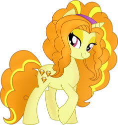 Size: 2077x2192 | Tagged: safe, artist:luckyclau, adagio dazzle, pony, unicorn, g4, alternate cutie mark, alternate universe, equestria girls ponified, female, high res, mare, ponified, role reversal, simple background, smiling, solo, transparent background, unicorn adagio dazzle