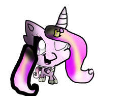 Size: 1600x1200 | Tagged: safe, artist:giathepopple, princess cadance, alicorn, pony, g4, chibi, female, one eye closed, solo, wink