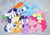 Size: 4971x3515 | Tagged: safe, artist:mistydash, applejack, fluttershy, pinkie pie, rainbow dash, rarity, spike, twilight sparkle, alicorn, dragon, earth pony, pegasus, pony, unicorn, g4, absurd resolution, baby, baby dragon, chest fluff, cuddle puddle, cuddling, cute, cutie mark, dashabetes, diapinkes, female, floppy ears, group photo, jackabetes, male, mane seven, mane six, mare, mistydash is trying to murder us, nuzzling, pony pile, prone, raribetes, septet, shyabetes, signature, smiling, snuggling, spikabetes, twiabetes, twilight sparkle (alicorn), wide eyes, zoom layer