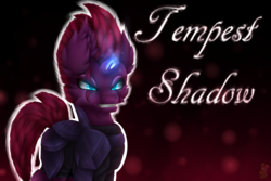 Size: 4500x3000 | Tagged: safe, artist:infanio, tempest shadow, pony, unicorn, g4, my little pony: the movie, armor, broken horn, commander, eye scar, female, gritted teeth, high res, horn, mare, scar, solo, sparking horn