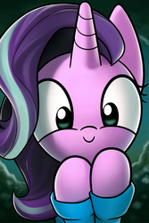 Size: 540x810 | Tagged: safe, artist:dori-to, part of a set, starlight glimmer, pony, unicorn, g4, clothes, cute, female, glimmerbetes, looking at you, smiling, solo, weapons-grade cute