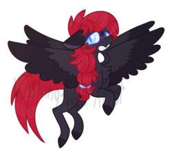 Size: 1056x952 | Tagged: safe, artist:wishing-well-artist, oc, oc only, pony, seraph, multiple wings, red and black oc, simple background, solo, transparent background