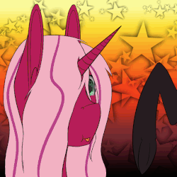 Size: 560x560 | Tagged: safe, artist:acidthead, oc, oc only, oc:pynk hyde, pony, animated, boop, gif, pink mane, tongue out
