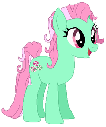 Size: 323x387 | Tagged: safe, artist:selenaede, artist:user15432, minty, earth pony, pony, g3, g4, 1000 hours in ms paint, base used, female, g3 to g4, generation leap, ms paint, simple background, solo, white background