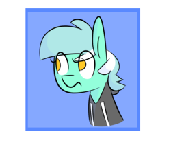 Size: 1400x1200 | Tagged: safe, artist:provolonepone, lyra heartstrings, pony, unicorn, fanfic:background pony, g4, bust, clothes, dig the swell hoodie, female, hoodie, mare, solo