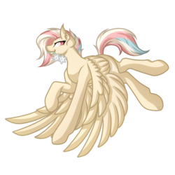 Size: 5000x5000 | Tagged: safe, artist:amazing-artsong, oc, oc only, oc:almond hooves, pegasus, pony, absurd resolution, female, flower, flower in mouth, flying, mare, mouth hold, simple background, solo, transparent background, ych result
