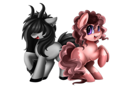 Size: 3509x2550 | Tagged: safe, artist:pridark, oc, oc only, pony, duo, high res, simple background, transparent background