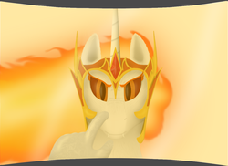 Size: 1245x906 | Tagged: safe, artist:totallynotanoob, daybreaker, pony, a royal problem, g4, my little pony: friendship is magic, angry, boop, offscreen character, pov