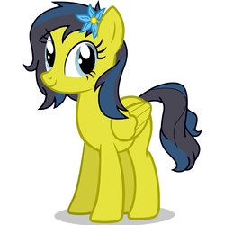 Size: 1500x1500 | Tagged: safe, artist:xanderserb, oc, oc only, pony, flower, simple background, smiling, solo, two toned hair, vector, white background