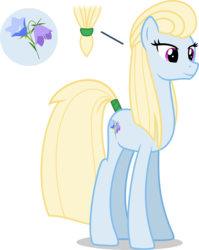 Size: 3000x3762 | Tagged: safe, artist:ambassad0r, oc, oc only, oc:nordic bell, earth pony, pony, .svg available, cutie mark, female, high res, inkscape, mare, ponyscape, ponytail, simple background, solo, tail wrap, tall, transparent background, vector