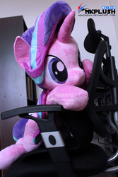 Size: 3456x5184 | Tagged: safe, artist:nekokevin, starlight glimmer, pony, unicorn, series:nekokevin's glimmy, g4, chair, irl, life size, photo, plushie, solo