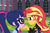 Size: 6000x4000 | Tagged: safe, artist:spottedlions, sci-twi, sunset shimmer, twilight sparkle, equestria girls, g4, absurd resolution, bowtie, canterlot high, clothes, comforting, courtyard, crying, duo, female, glasses, jacket, leather jacket, lesbian, ponytail, ship:sci-twishimmer, ship:sunsetsparkle, shipping