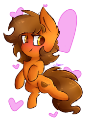 Size: 1470x2000 | Tagged: safe, artist:ashee, oc, oc only, oc:venus spring, pony, blushing, smiling, solo, venus spring actually having a pretty good time
