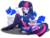 Size: 2900x2200 | Tagged: safe, artist:geraritydevillefort, oc, oc only, oc:synthesia monsparkle, alicorn, human, pony, the count of monte rainbow, equestria girls, g4, book, clothes, high res, human ponidox, mondego, monsparkle, not twilight sparkle, paper, prone, self ponidox, simple background, sleeping, square crossover, the count of monte cristo, transparent background