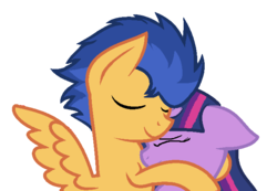 Size: 685x473 | Tagged: safe, artist:skittz-chan, flash sentry, twilight sparkle, alicorn, pegasus, pony, g4, female, hug, male, ship:flashlight, shipping, straight