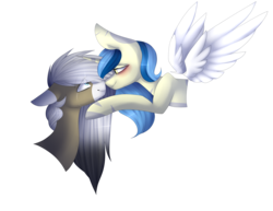 Size: 3985x3080 | Tagged: safe, artist:umiimou, oc, oc only, oc:keanu, oc:miss kat, pony, unicorn, female, high res, mare, simple background, transparent background, wings
