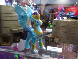 Size: 960x720 | Tagged: safe, stratus skyranger, tempest shadow, classical hippogriff, hippogriff, pony, g4, my little pony: the movie, female, guardians of harmony, irl, merchandise, photo, sdcc 2017, toy