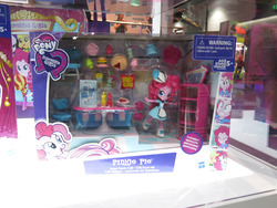 Size: 960x720 | Tagged: safe, pinkie pie, equestria girls, g4, candy, coffee, concession stand, doll, equestria girls minis, food, irl, photo, sdcc 2017, toy