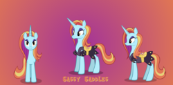 Size: 1358x667 | Tagged: safe, artist:silky-seams, sassy saddles, pony, unicorn, g4, female, solo