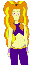 Size: 3678x6538 | Tagged: safe, artist:lyanteiguy, adagio dazzle, equestria girls, g4, belly button, blushing, clothes, midriff, panties, thong, underwear