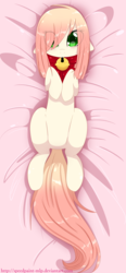 Size: 1024x2200 | Tagged: safe, artist:php146, oc, oc only, oc:akarui sakura, earth pony, pony, body pillow, body pillow design, female, mare, on back, solo