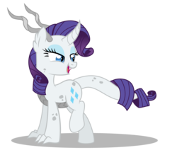 Size: 1600x1400 | Tagged: safe, artist:dragonchaser123, rarity, dracony, dragon, hybrid, g4, female, looking back, simple background, solo, species swap, transparent background, vector