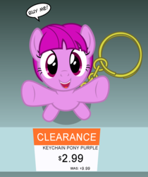 Size: 1884x2240 | Tagged: safe, artist:badumsquish, derpibooru exclusive, oc, oc only, oc:clearance, keychain pony, object pony, original species, pony, badumsquish is trying to murder us, bronybait, cute, female, keychain, looking at you, looking up, looking up at you, low angle, not berry punch, ponies for sale, ponified, price tag, reaching, shelf, solo, tiny ponies