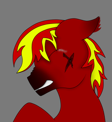 Size: 2146x2333 | Tagged: safe, artist:thund3rda5h, oc, oc only, oc:thunder dash, bat pony, pony, blood, high res, pain, solo