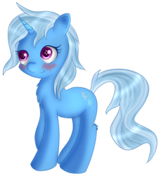 Size: 925x1025 | Tagged: safe, artist:brok-enwings, trixie, pony, unicorn, g4, blushing, female, mare, simple background, solo, transparent background