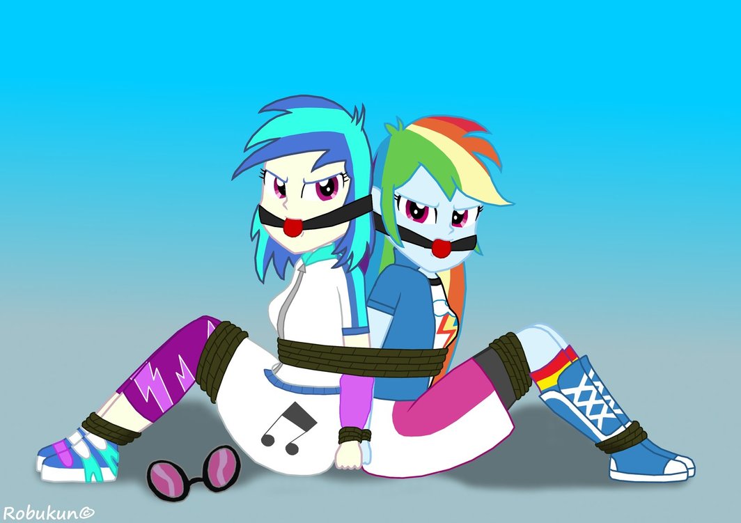 1491009 Safe Artist Robukun Dj Pon 3 Rainbow Dash Vinyl Scratch