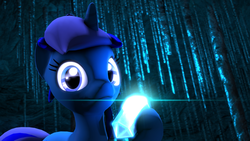 Size: 1204x678 | Tagged: safe, artist:mrwithered, oc, oc only, oc:spacelight, pony, unicorn, 3d, crystal, female, mare, solo, source filmmaker